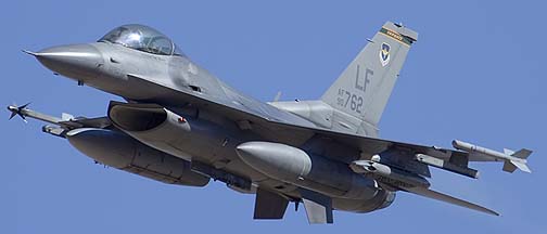 General Dynamics F-16C Block 42J Fighting Falcon (Viper) 90-0762 of the 310th Fighter Squadron Top Hats, February 2, 2012